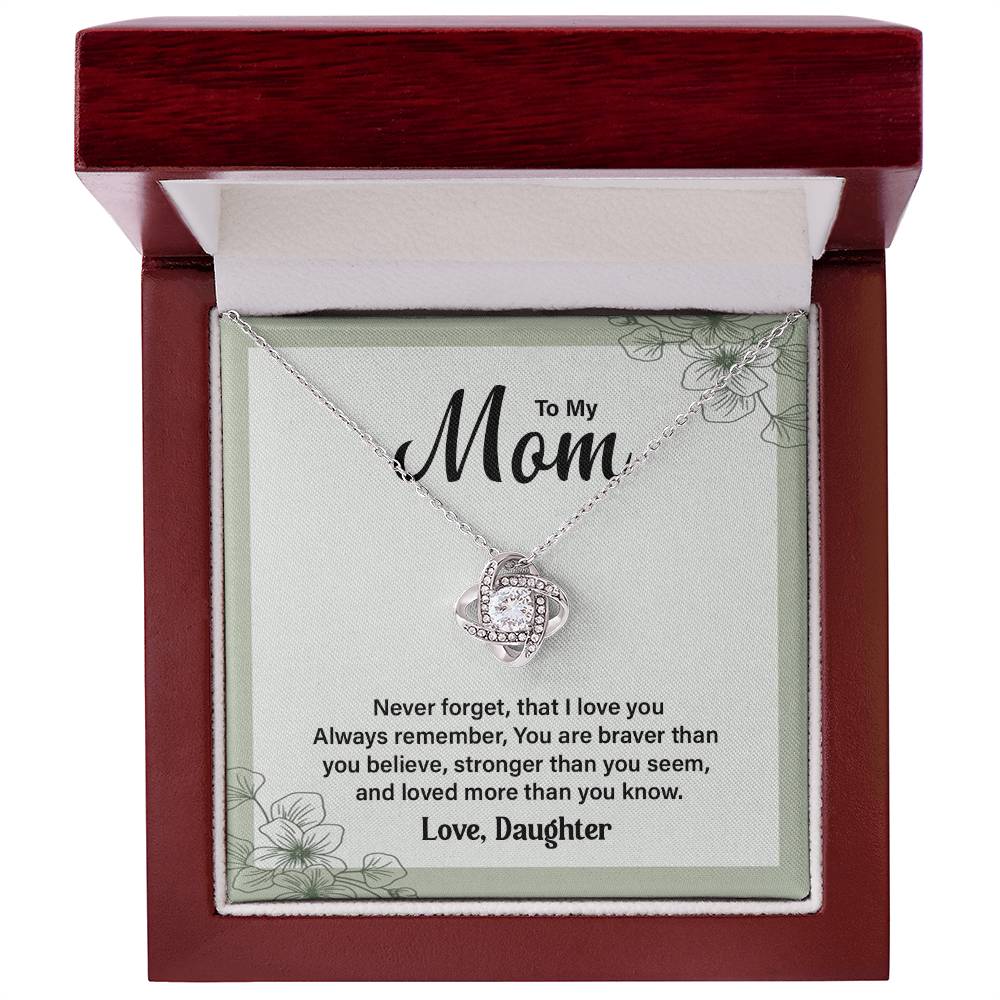 Daughter to Mom Necklace Gift – with Message Card
