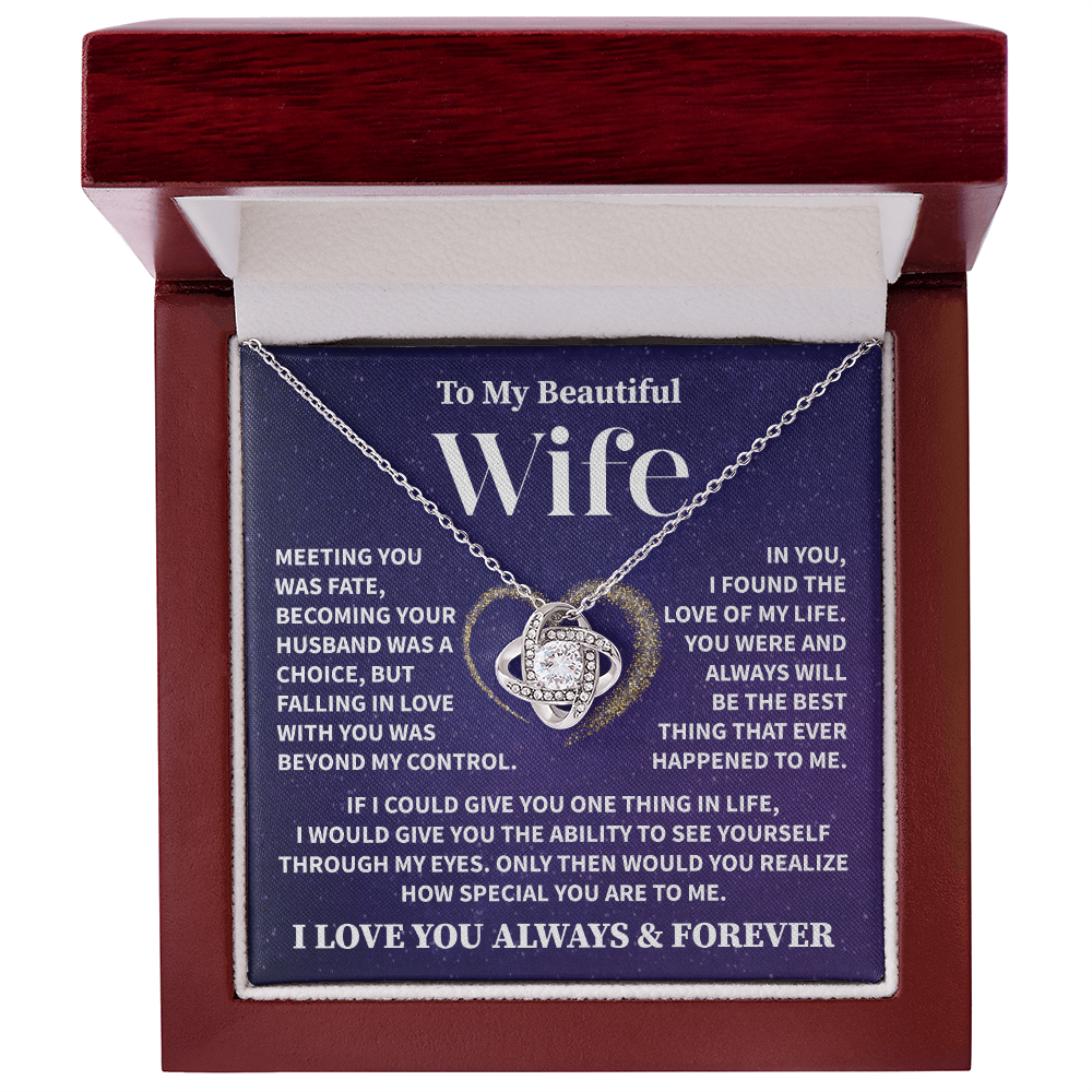 Wife Necklace Gift With Forever Love Pendant for Her