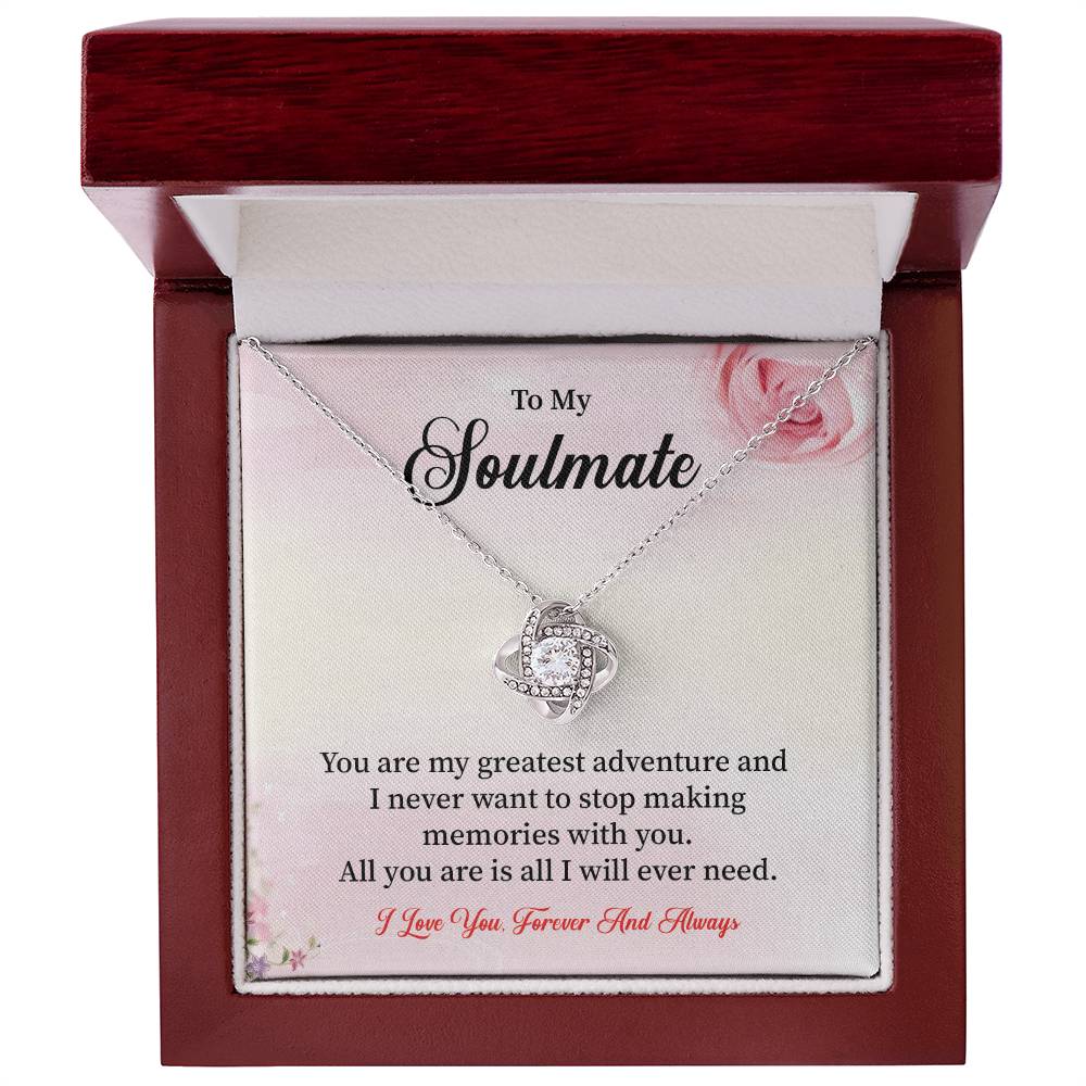 Soulmate Necklace Gift for Her with Message Card