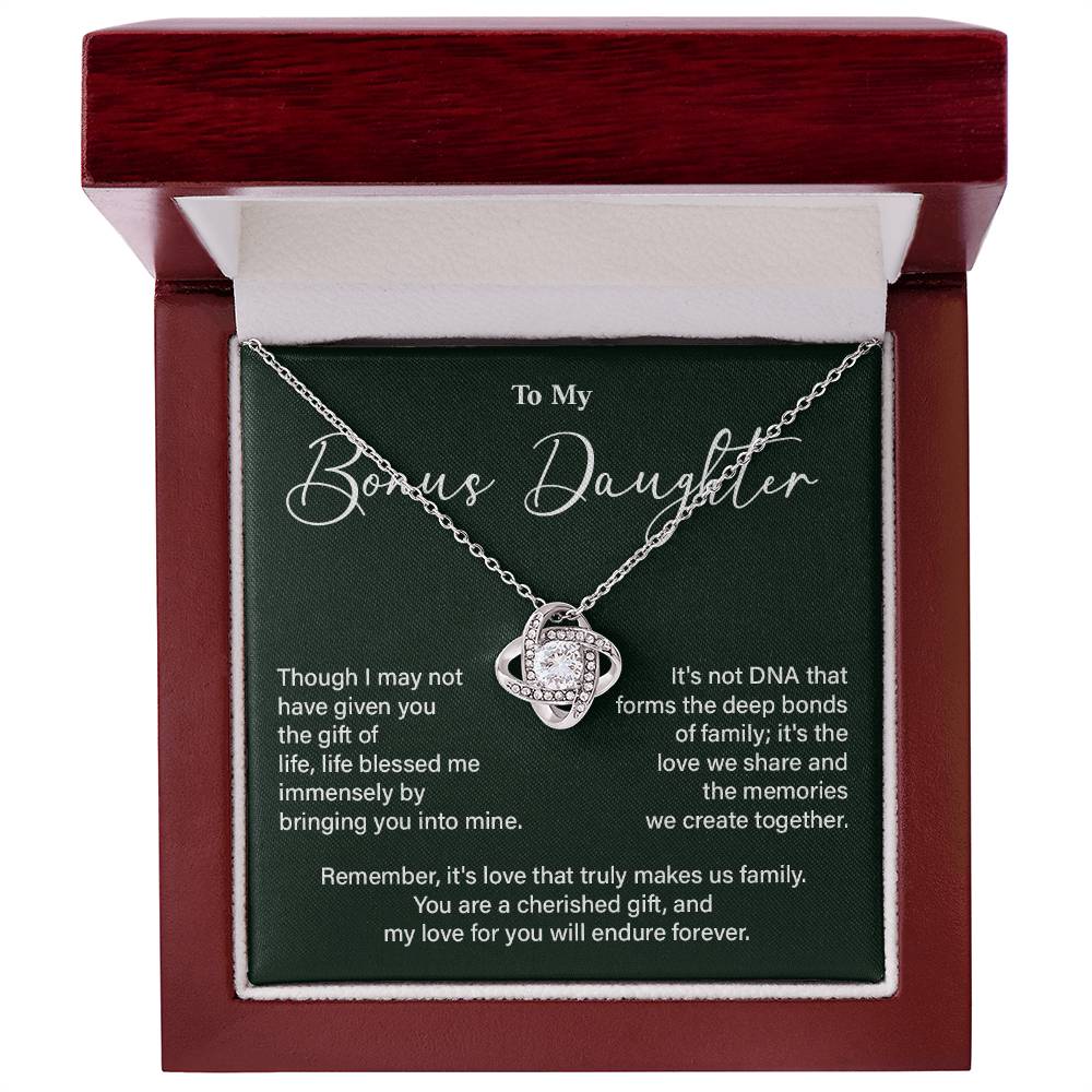 Bonus Daughter Gift from Stepparent with Love Knot