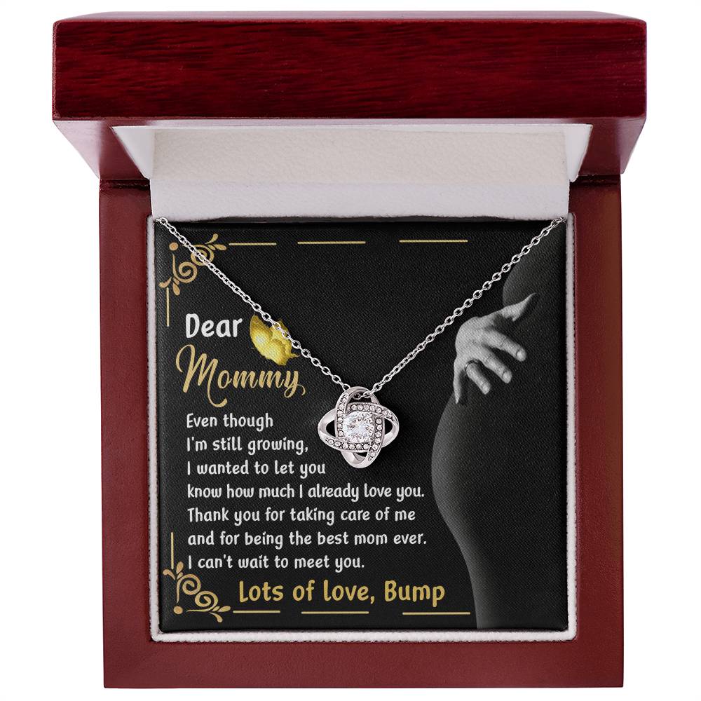 To Mommy from Bump Necklace – Growing Baby Gift with Loving Message