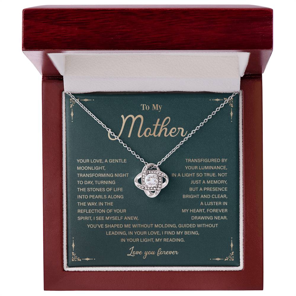 To My Mother Necklace Gift with Heartfelt Message Card