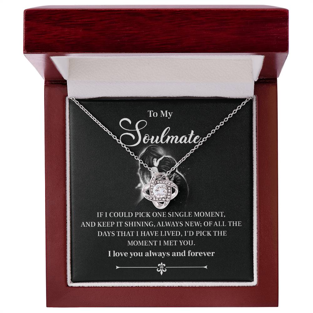Soulmate Necklace Gift for Her – with Message Card