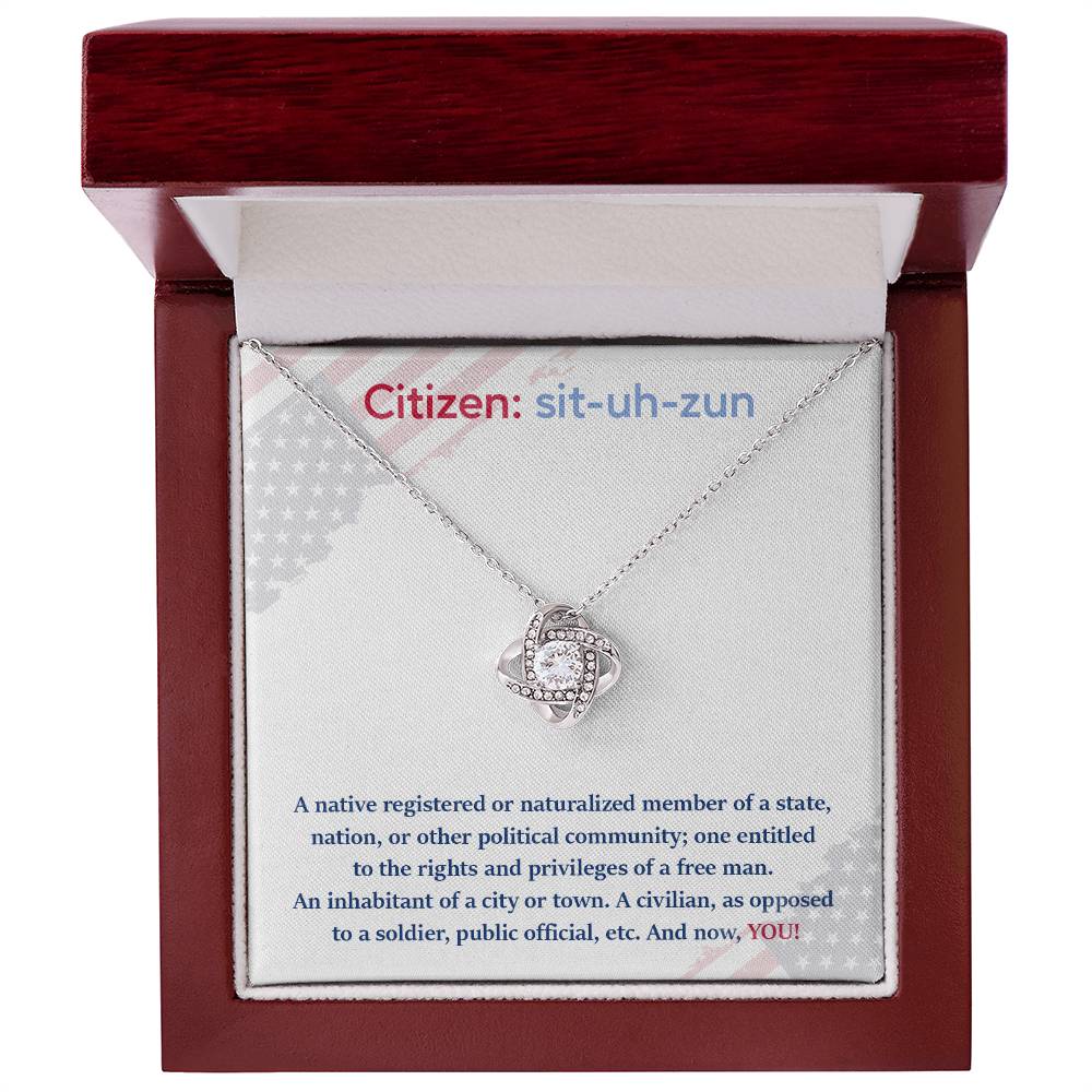Citizen Gift Necklace – Definition Card for Women