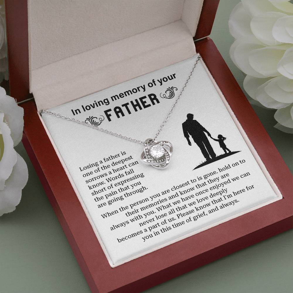 In Loving Memory Of Your Father Memorial Necklace Gift Sentimental Jewelry For Loss Of Father Emotional Keepsake For Remembrance Jewelry Gift For Memorial Special Gift For Grieving Family Unique Gift For Remembrance Emotional Connection Necklace