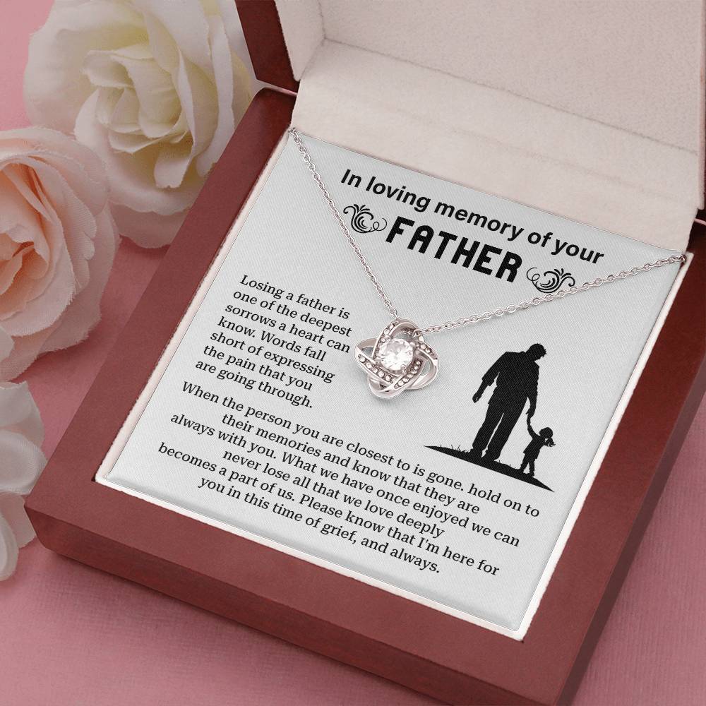 In Loving Memory Of Your Father Memorial Necklace Gift Sentimental Jewelry For Loss Of Father Emotional Keepsake For Remembrance Jewelry Gift For Memorial Special Gift For Grieving Family Unique Gift For Remembrance Emotional Connection Necklace