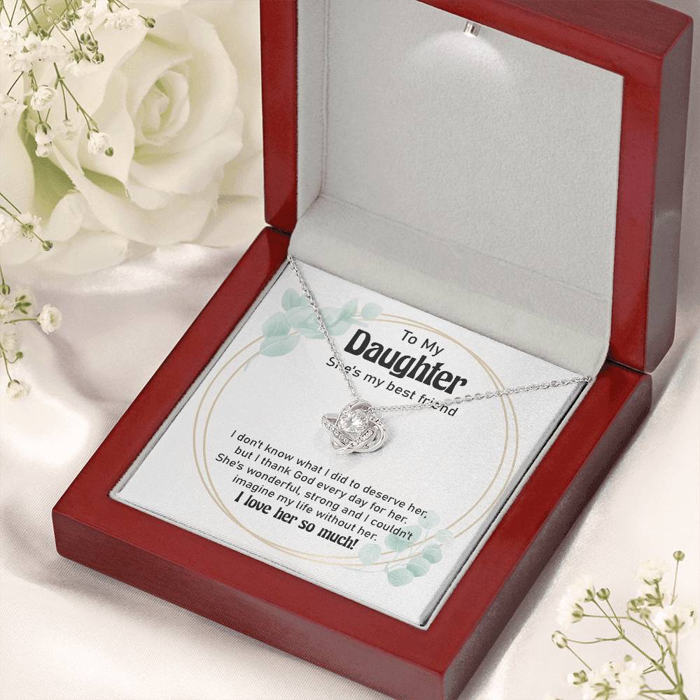 Daughter Necklace from Parent with Heartfelt Card