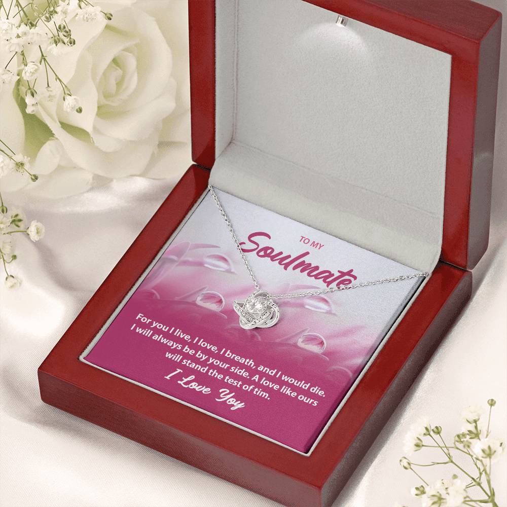 Romantic Soulmate Necklace Gift – Message Card Jewelry Box