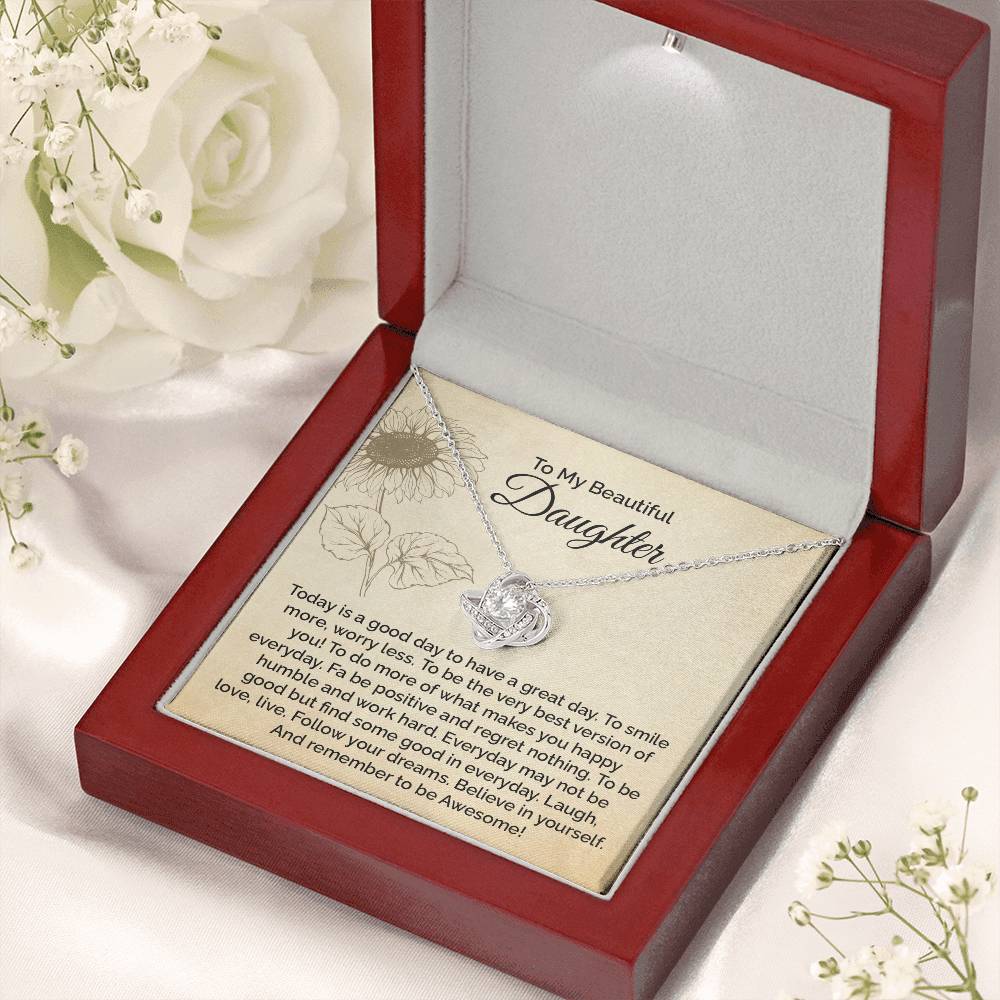 Inspirational Daughter Necklace Gift from Mom or Dad