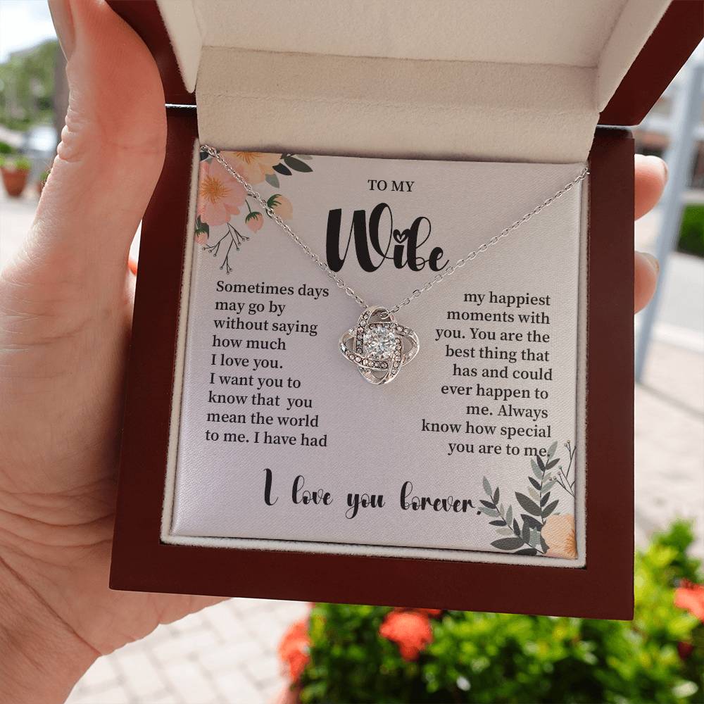 Wife Necklace Gift with Love You Forever Message