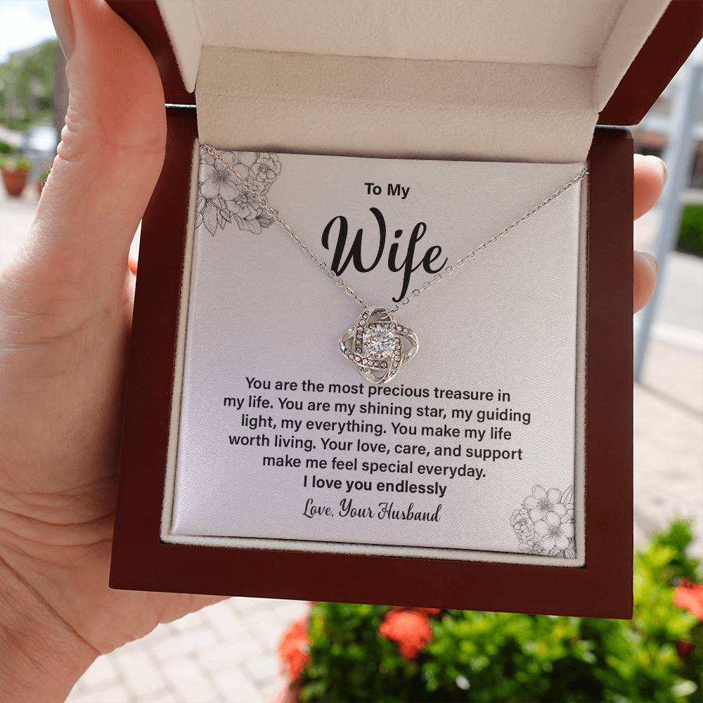 Wife Necklace Gift from Husband with Gift Card