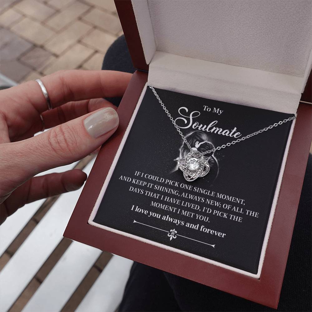 Soulmate Necklace Gift for Her – with Message Card