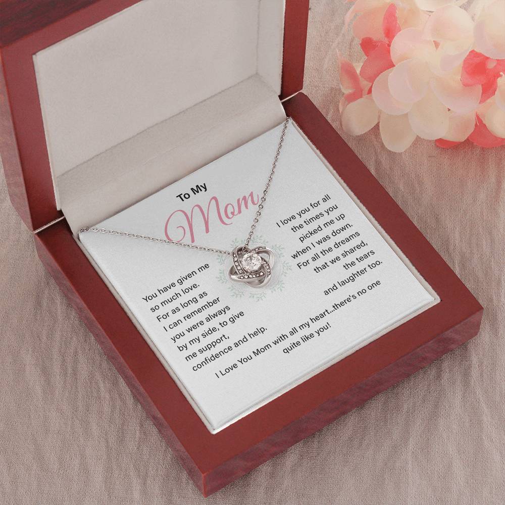 Mom Necklace Gift From Child With Heartfelt Message Card