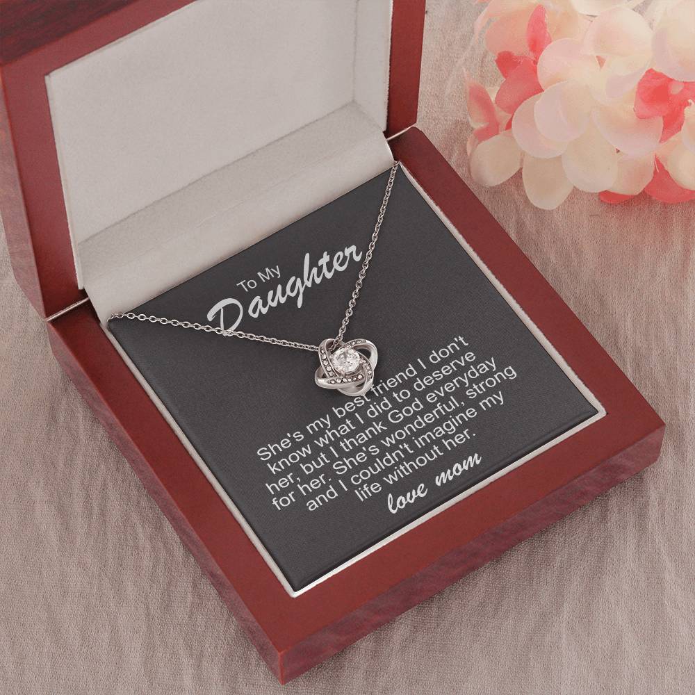 Daughter Necklace from Mom – Strong & Loved Gift