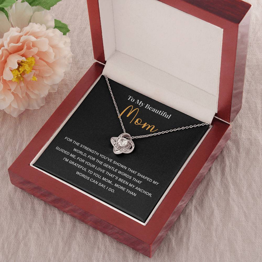 Mom Necklace Gift From Child With Thank You Message