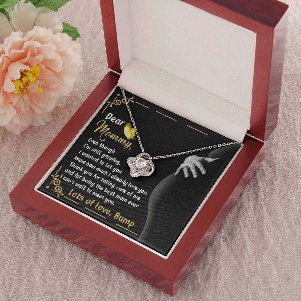 To Mommy from Bump Necklace – Growing Baby Gift with Loving Message