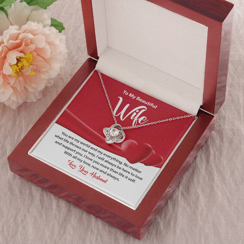 Wife Necklace Gift from Husband – Message Card Box