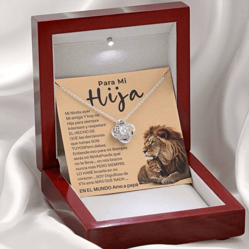 Collar Para Hija con Tarjeta de Papá – Orgullosa de Ti Siempre
