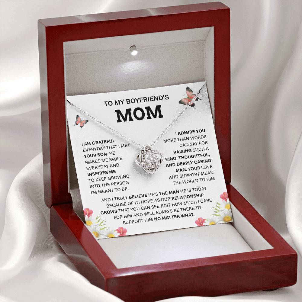 Boyfriend Mom Necklace Gift – Message Card Box