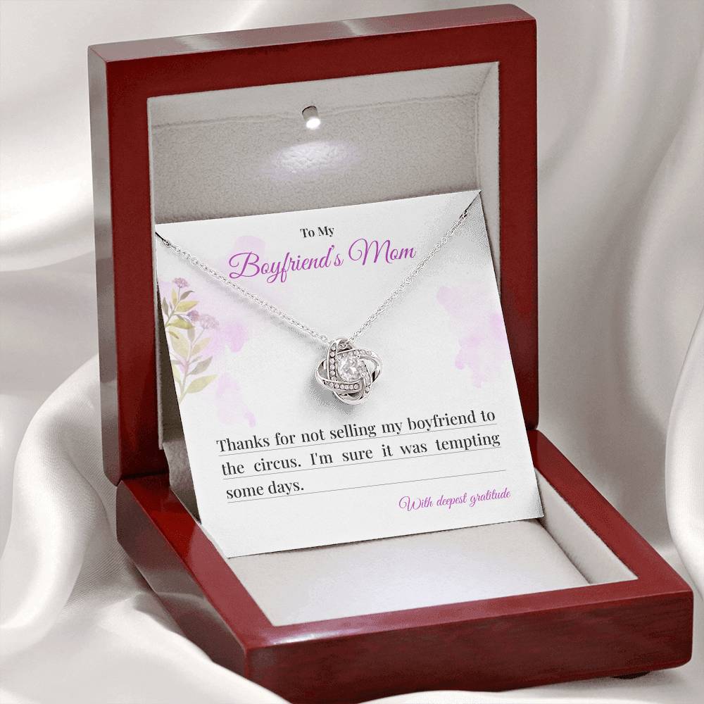 Boyfriend’s Mom Gift Necklace with Message Card