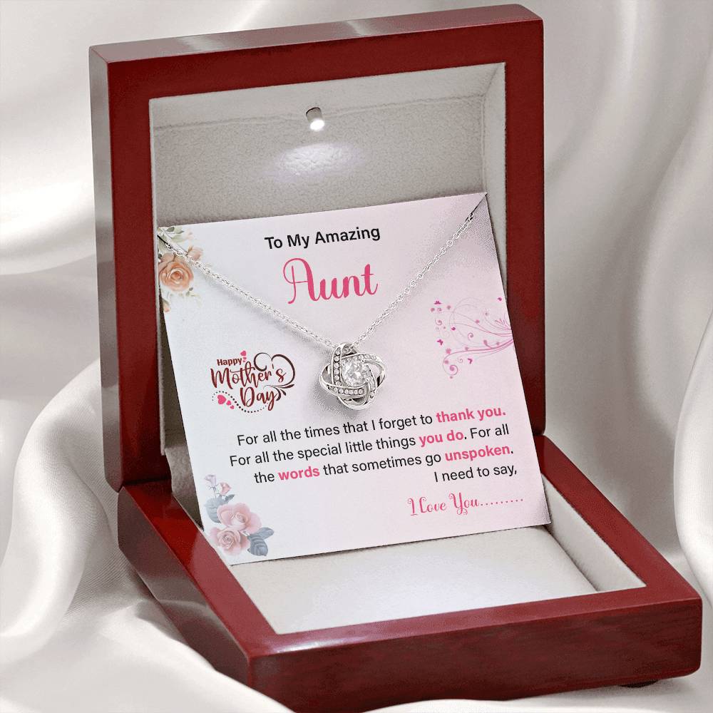 Mother’s Day Gift for Aunt – Love Knot Necklace
