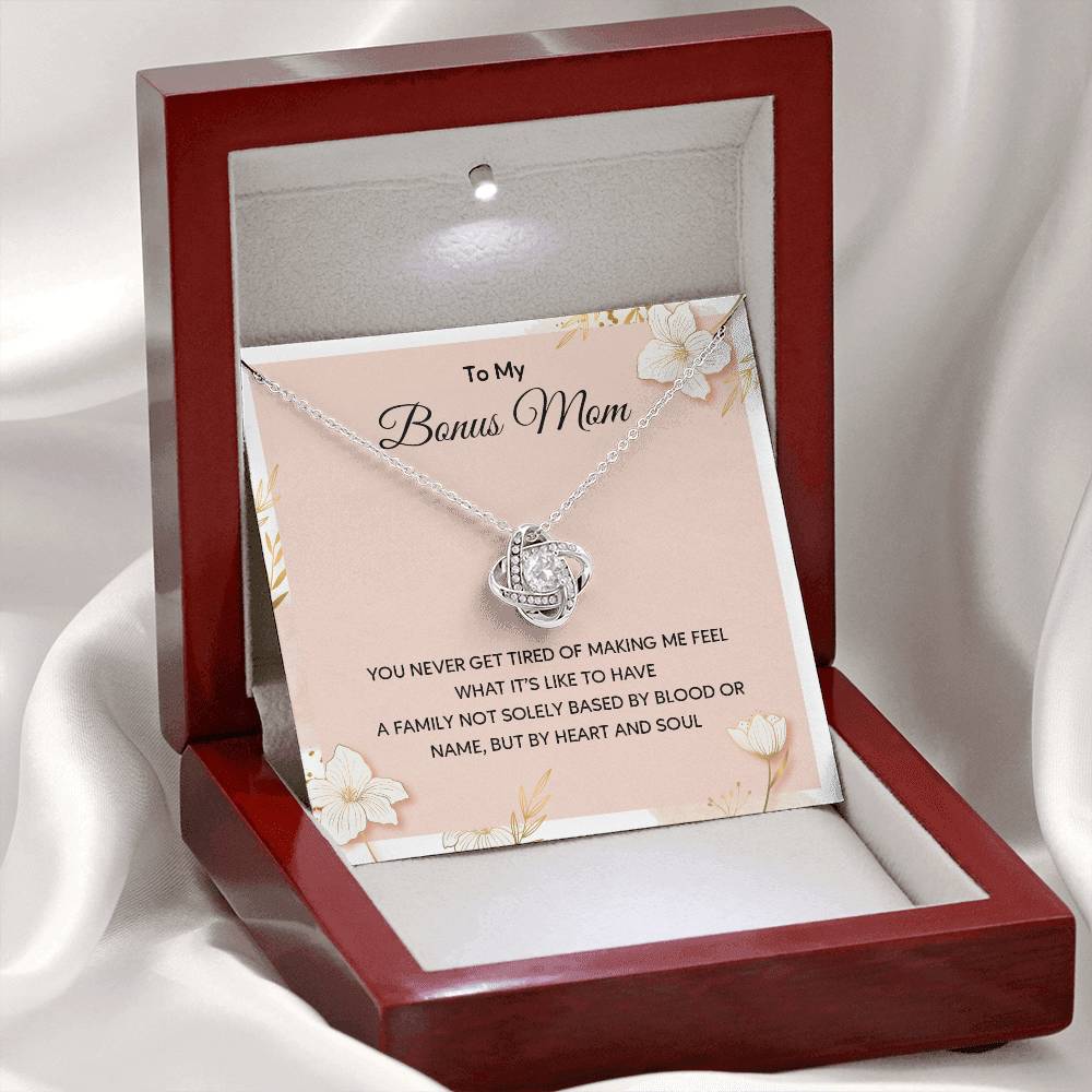 Bonus Mom Necklace Gift With Message Card