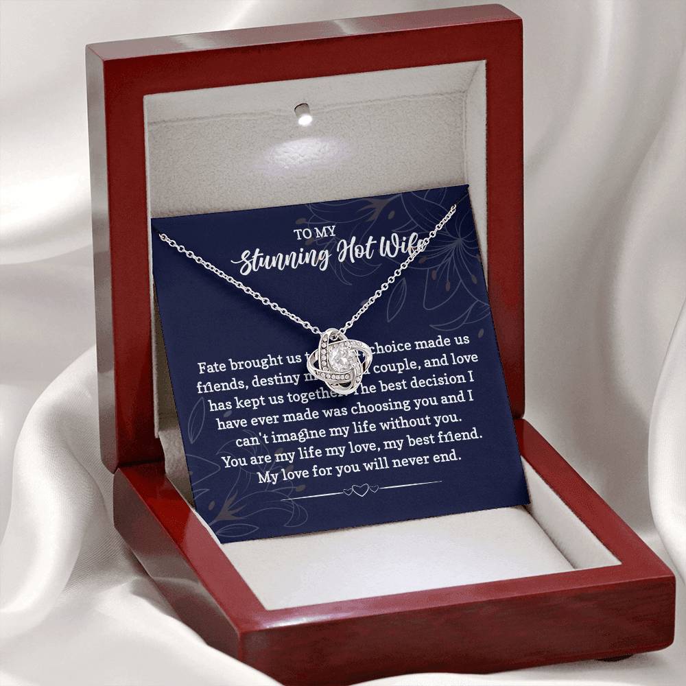 Necklace Gift for Wife from Husband with Love Card