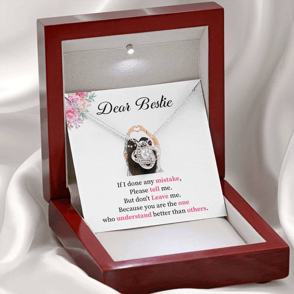 Bestie Necklace Gift with Apology Message Card