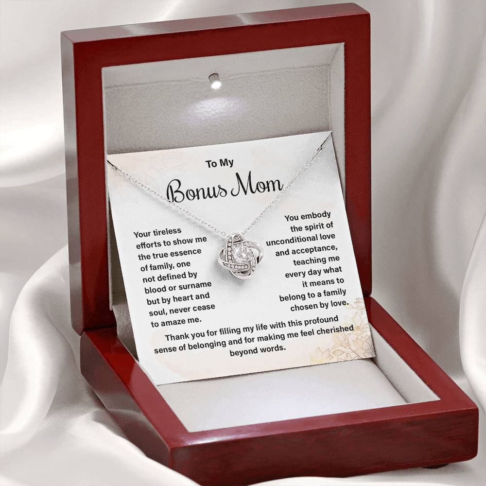 Bonus Mom Necklace from Daughter – Heartfelt Message Gift