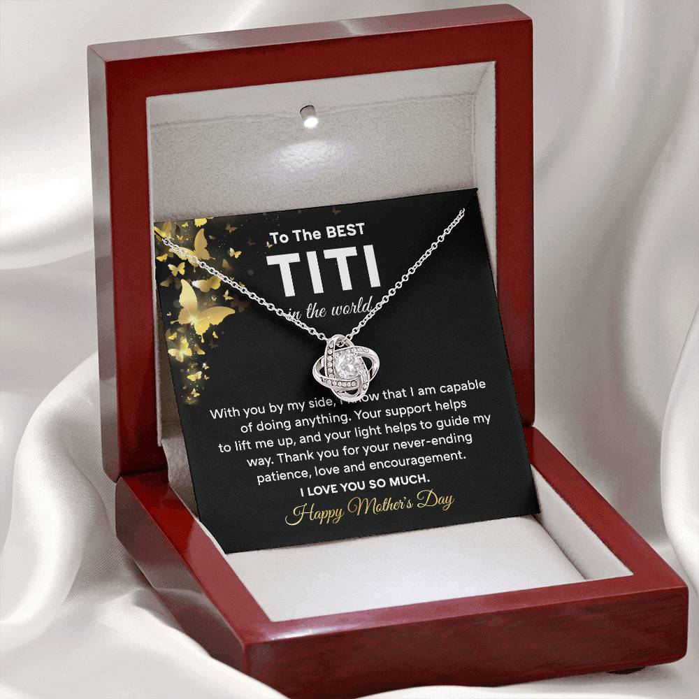 Mother’s Day Necklace Gift for Titi with Card