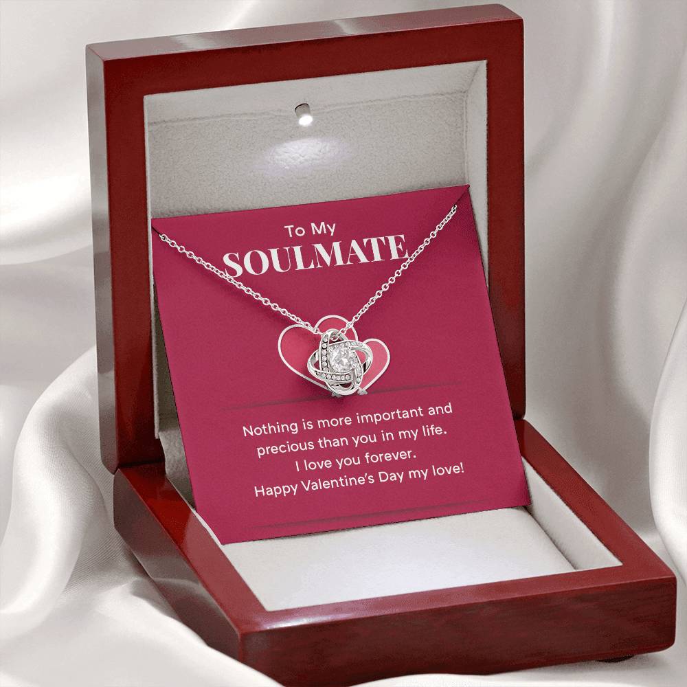 Soulmate Valentine's Necklace Gift with Gift Box