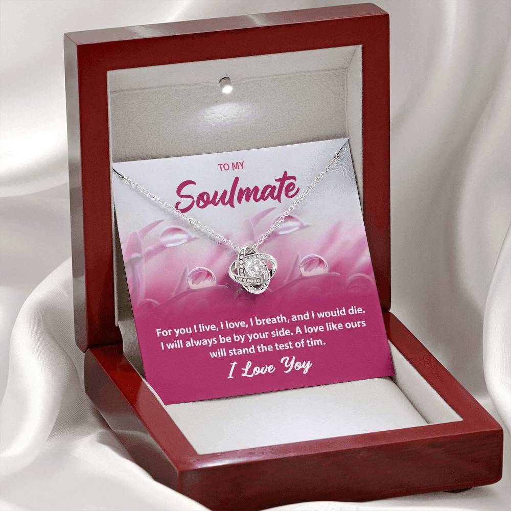 Romantic Soulmate Necklace Gift – Message Card Jewelry Box