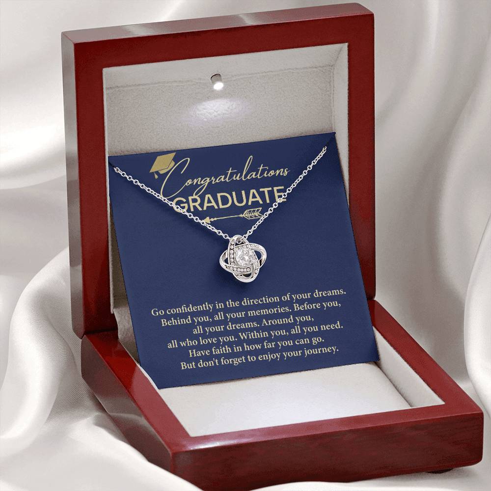 Graduation Necklace Gift For Women With Message Card