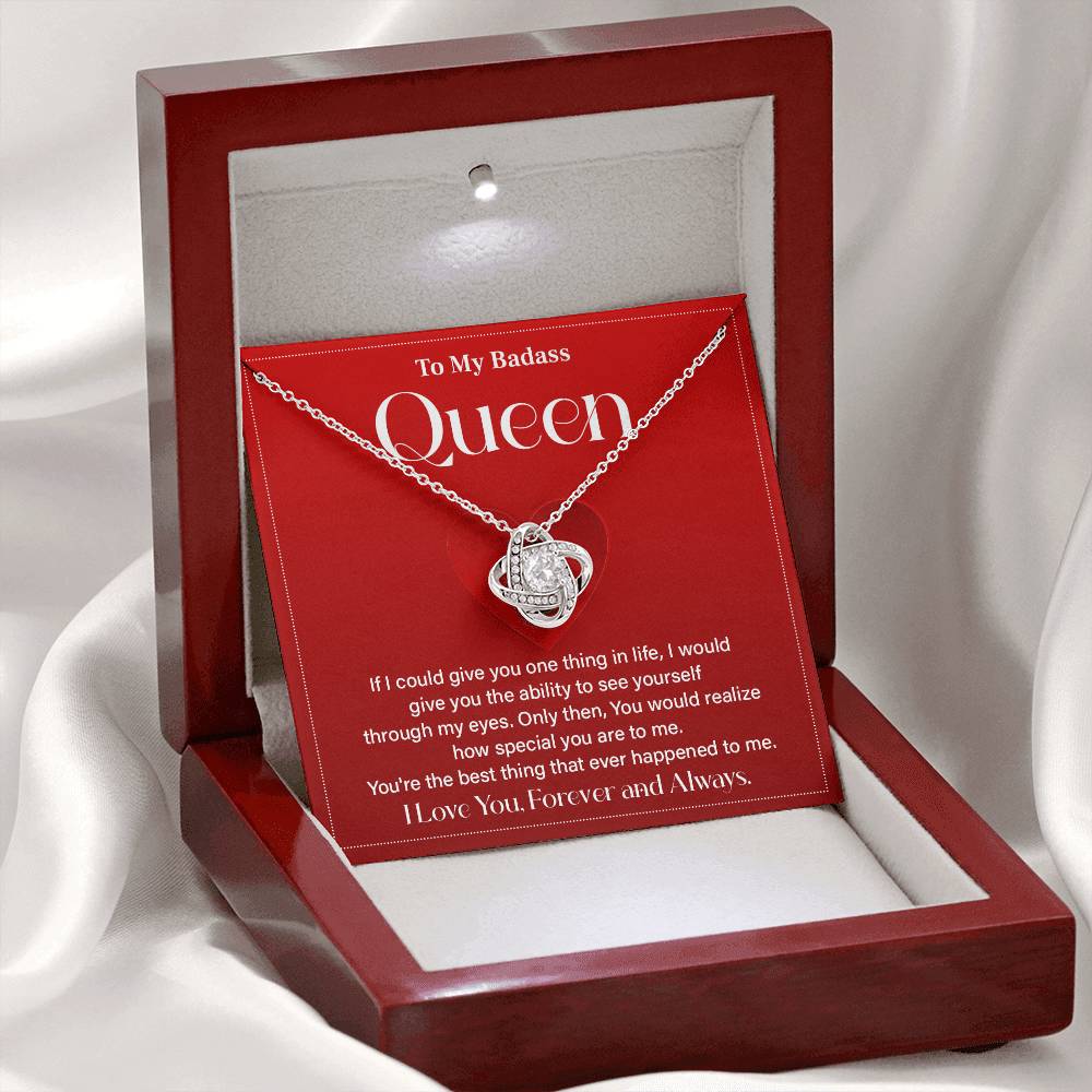 Badass Queen Necklace Gift – Love You Always Note
