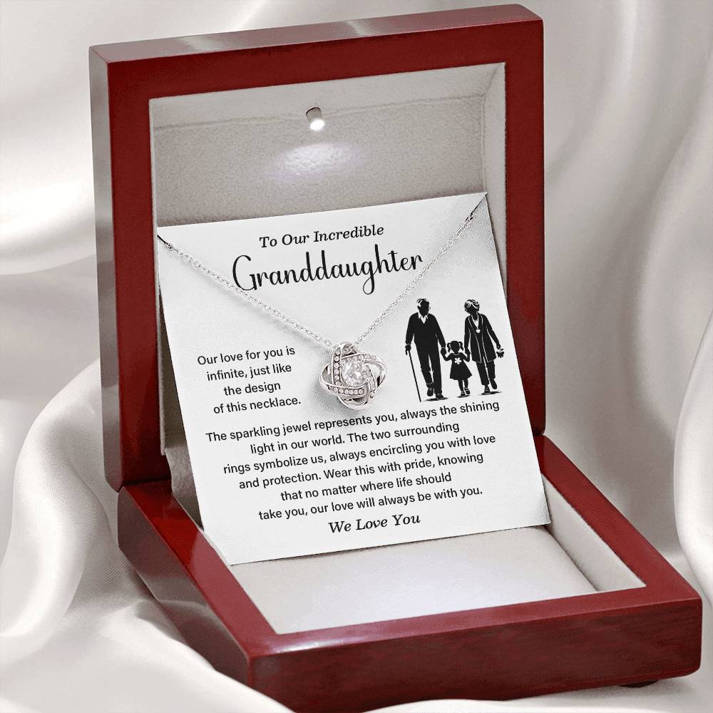 Granddaughter Necklace Gift from Grandparents – Infinite Love Message