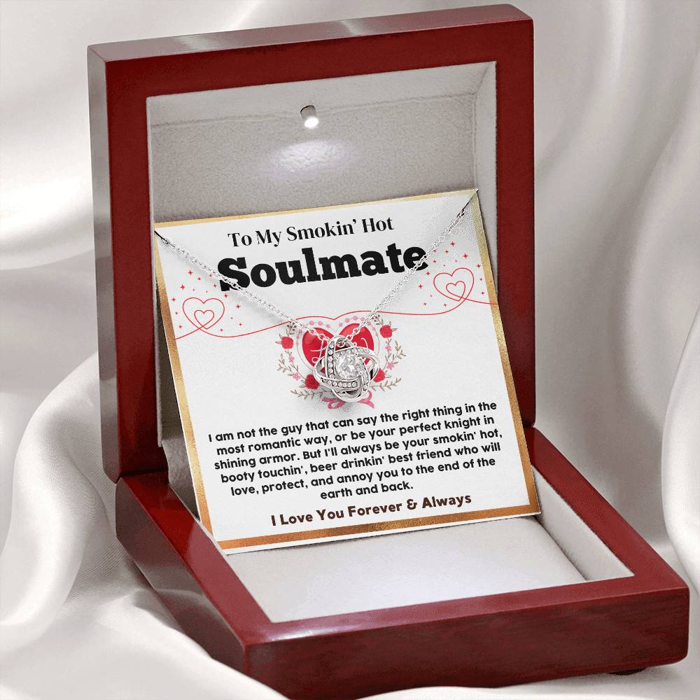 Soulmate Necklace Gift with Love Message Card