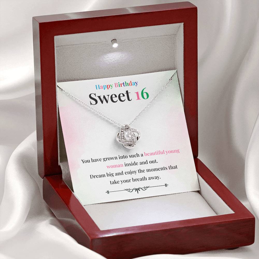 Beautiful Young Woman 16th Gift Necklace