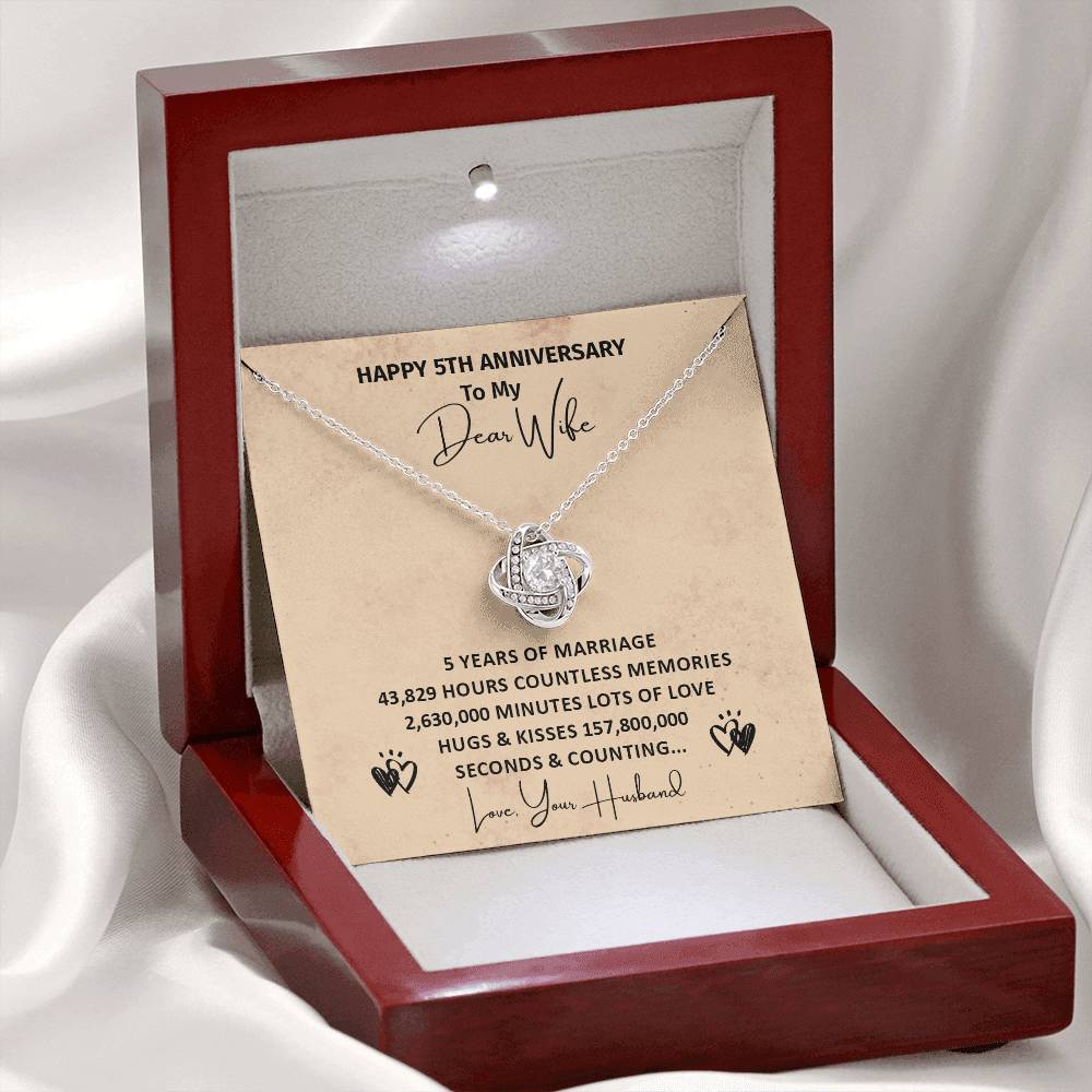 5th Anniversary Gift for Wife – Timeline Message Box