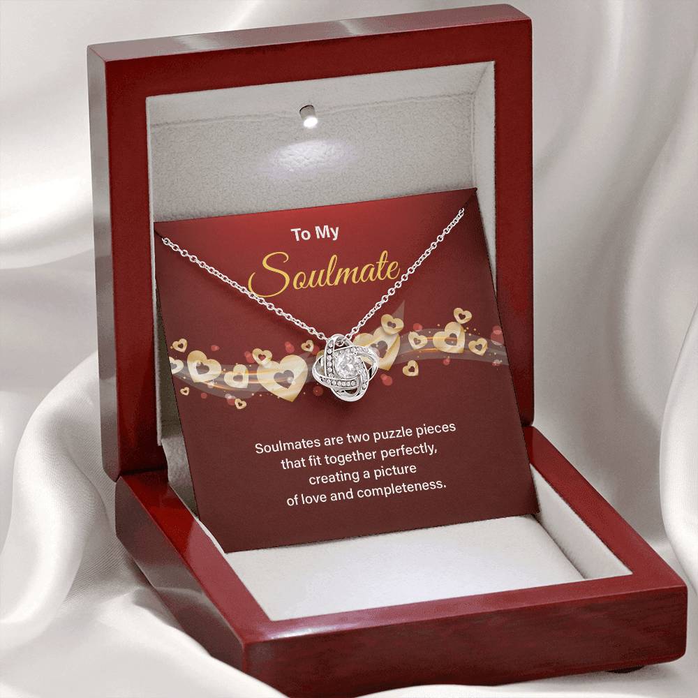 Soulmate Necklace Gift for Her – Gift Box & Card