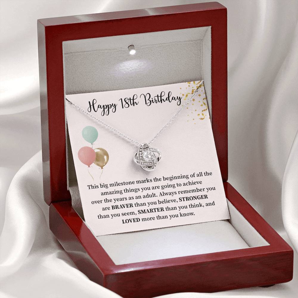 18th Birthday Necklace Gift for Her – Milestone Keepsake Jewelry