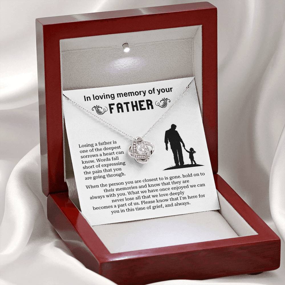 In Loving Memory Of Your Father Memorial Necklace Gift Sentimental Jewelry For Loss Of Father Emotional Keepsake For Remembrance Jewelry Gift For Memorial Special Gift For Grieving Family Unique Gift For Remembrance Emotional Connection Necklace