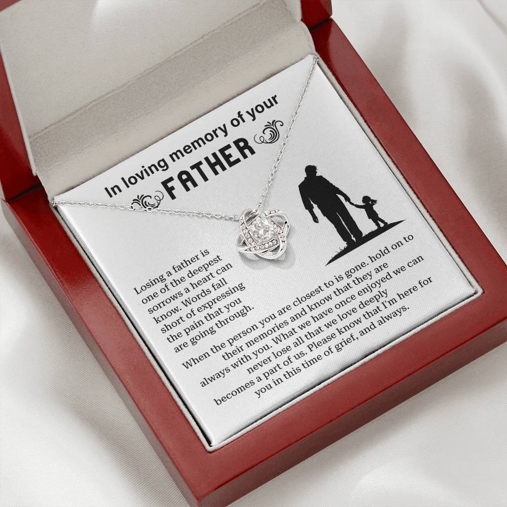 In Loving Memory Of Your Father Memorial Necklace Gift Sentimental Jewelry For Loss Of Father Emotional Keepsake For Remembrance Jewelry Gift For Memorial Special Gift For Grieving Family Unique Gift For Remembrance Emotional Connection Necklace