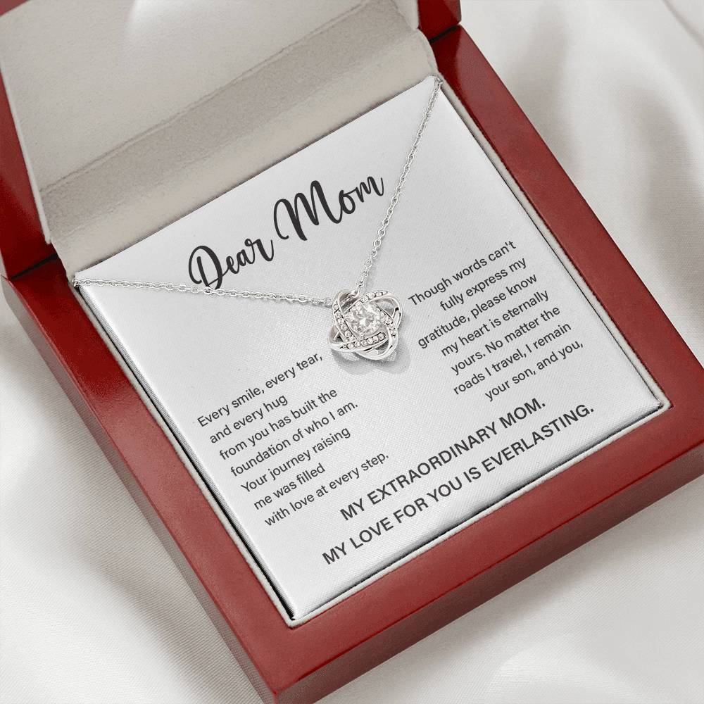 Necklace with Everlasting Love Message for Mom