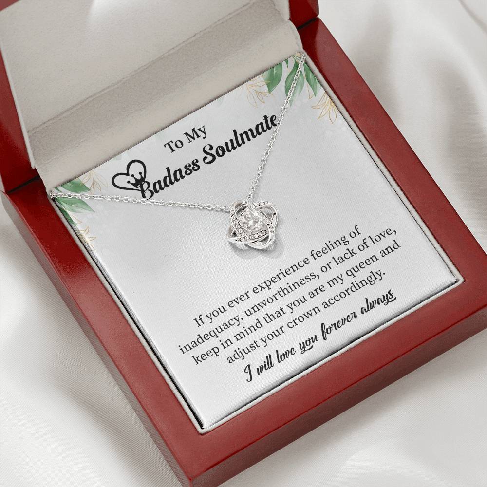 badass Soulmate Necklace Gift for Her – Message Card