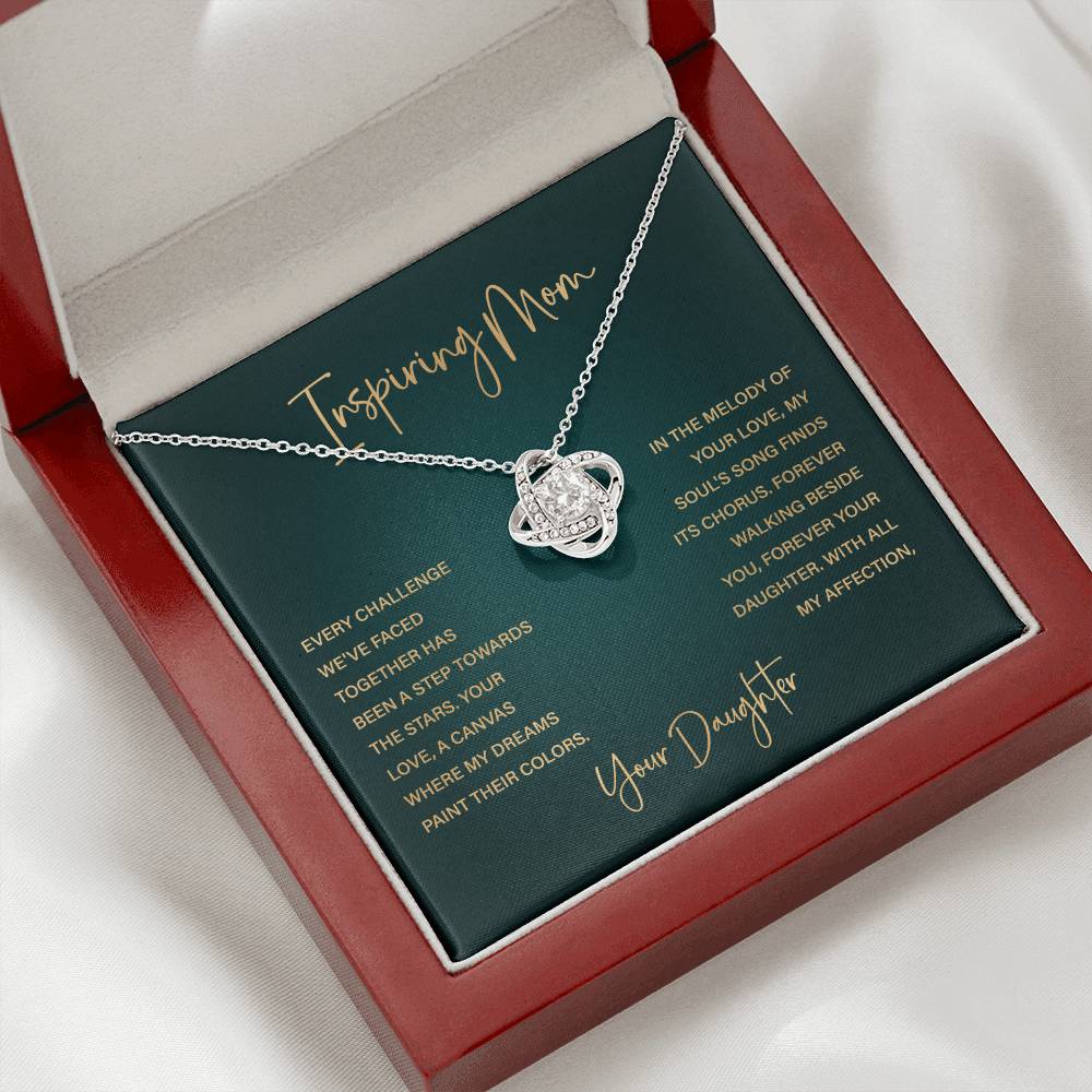 Inspiring Mom Necklace – From Daughter with Heartfelt Message Card