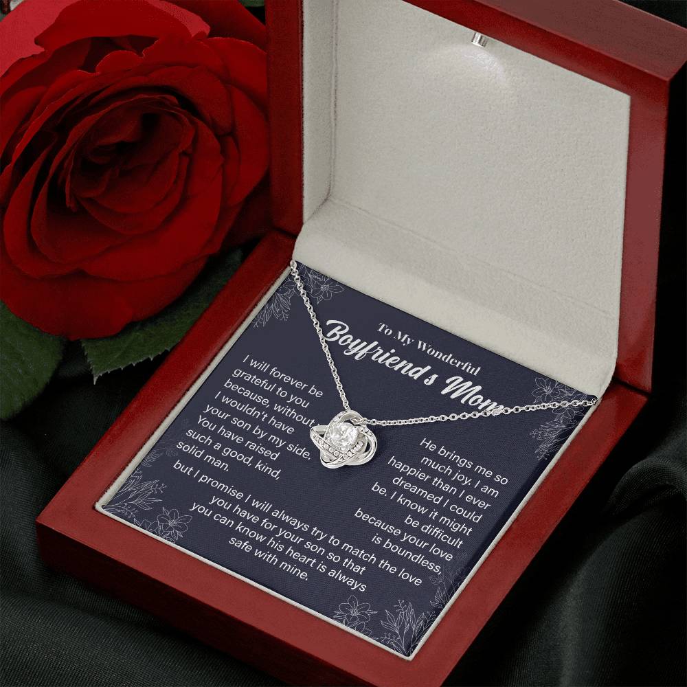Boyfriend’s Mom Necklace Gift – With Message Card
