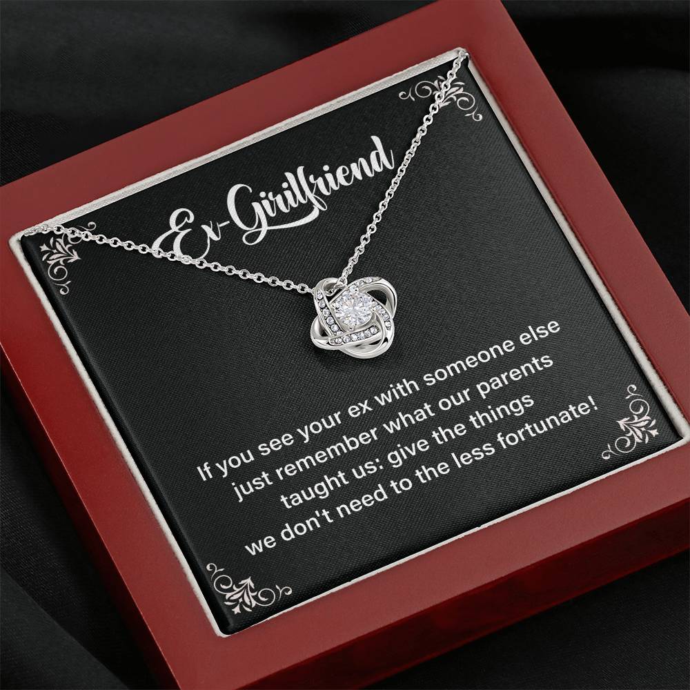 Funny Necklace Gift for Ex-Girlfriend with Card Box
