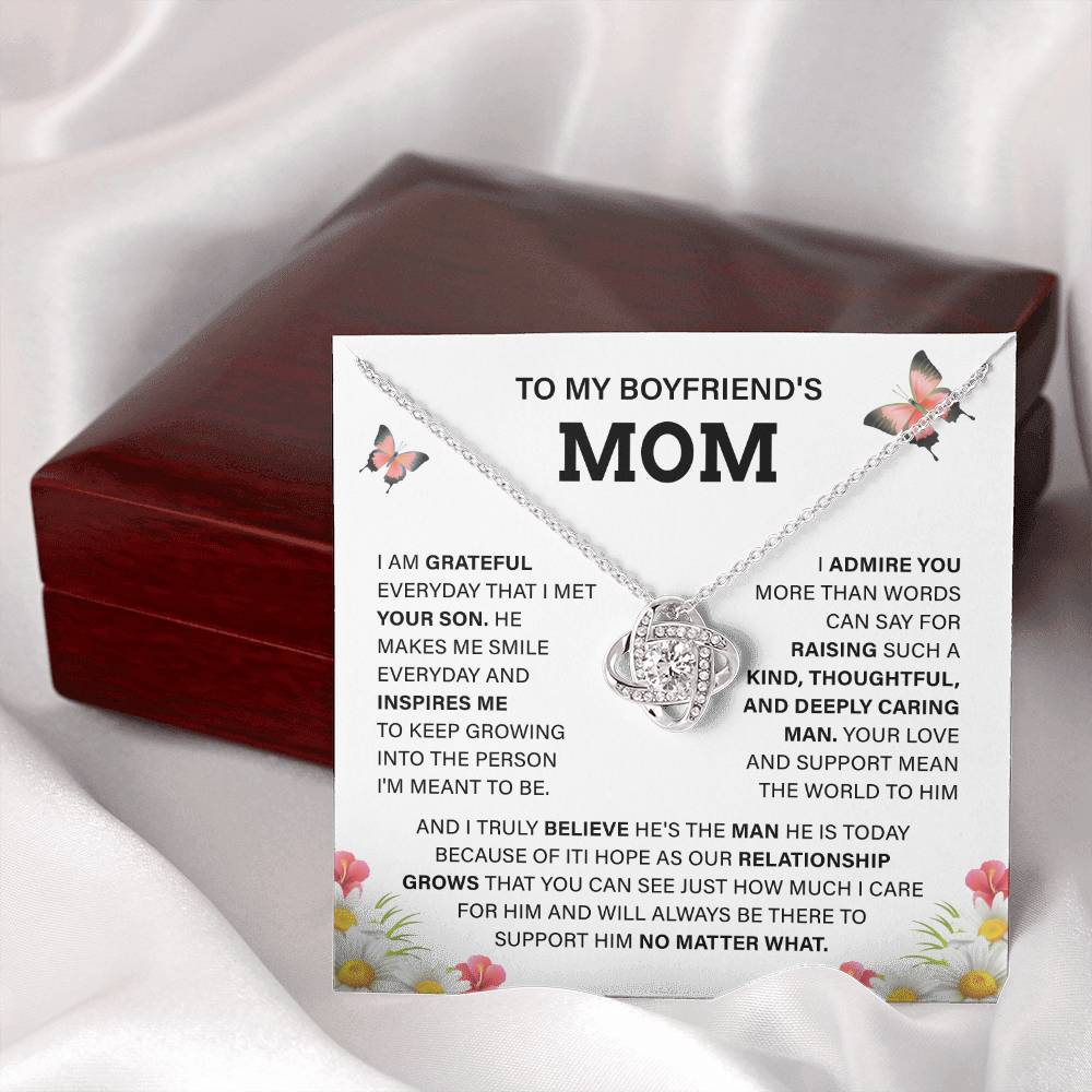 Boyfriend Mom Necklace Gift – Message Card Box