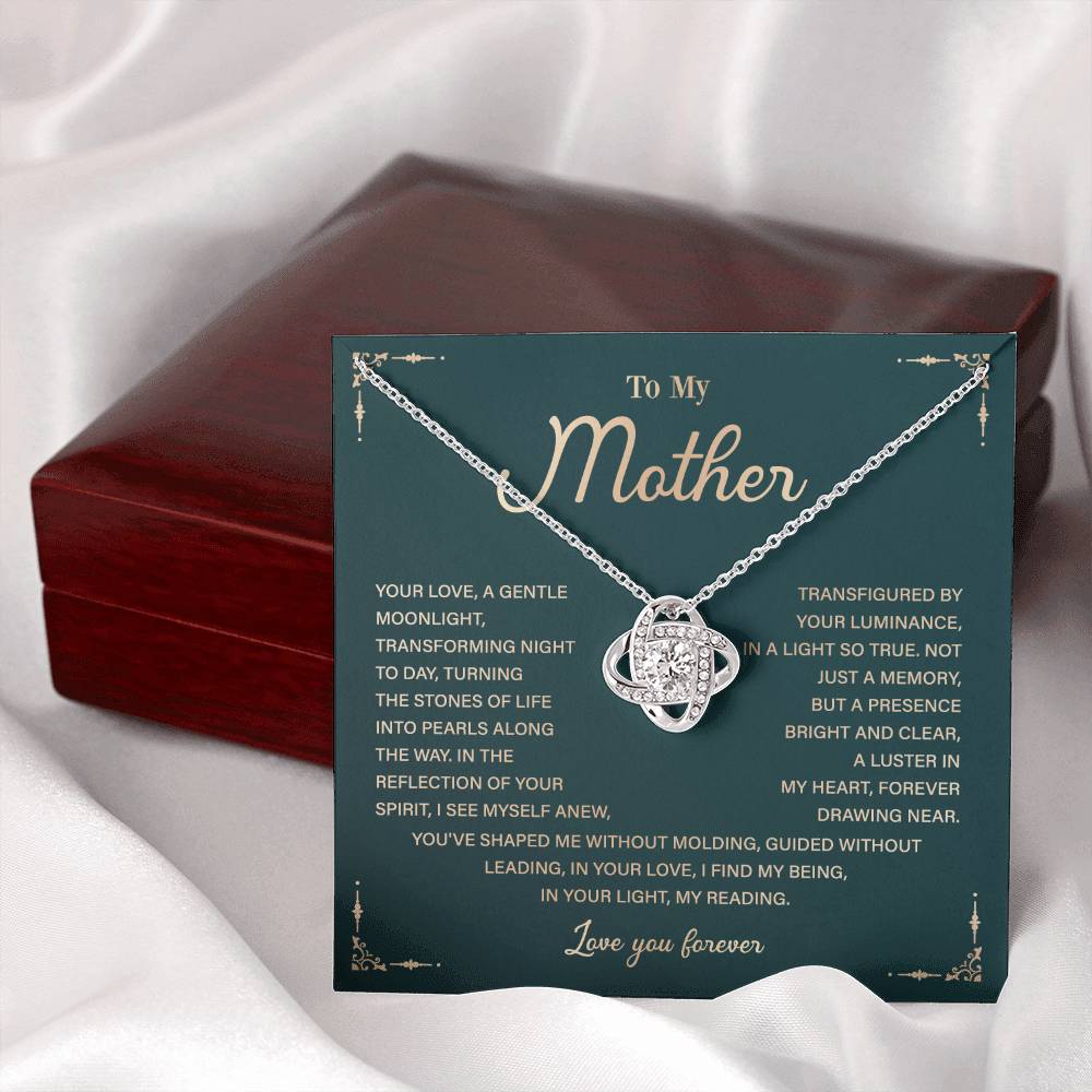 To My Mother Necklace Gift with Heartfelt Message Card