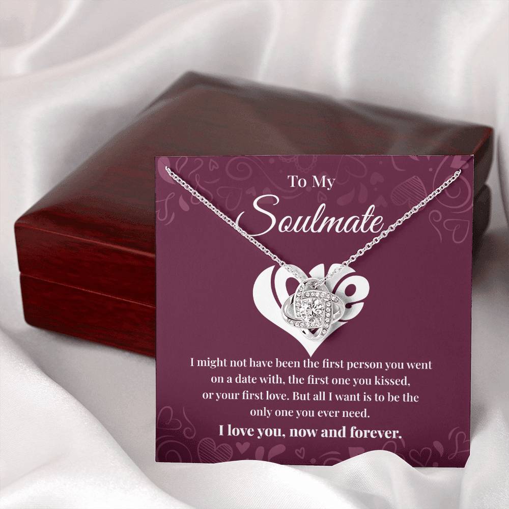 Soulmate Necklace Gift for Her with Message Card